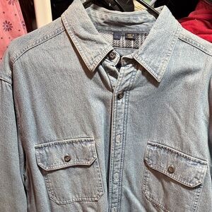 Club Room Light Blue Denim Shirt Jacket